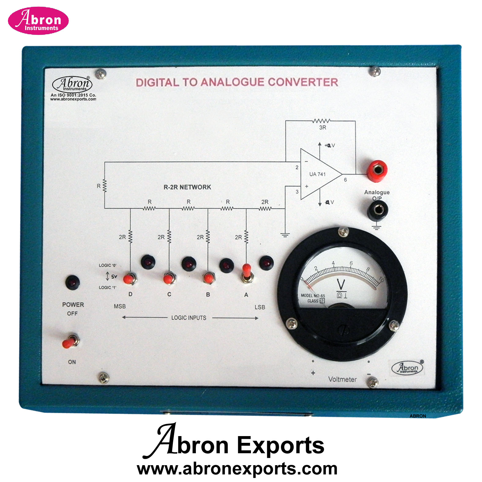 Digital To Analogue Converter D To A  Electronic Trainer With Led 1 Meter Power Supply Abron AE-1202DA1 